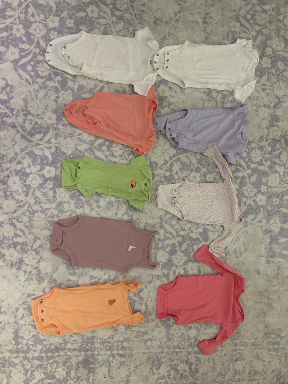 Baby Ribbed Onesie Bundle - Multicolor Pastels